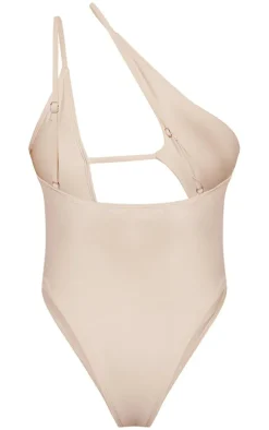 Stone One Shoulder Cut Out Swimsuit