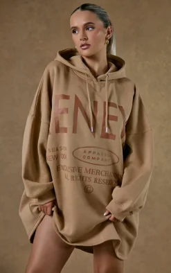 Stone Oversized Printed Sweater Dress