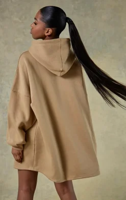 Stone Oversized Printed Sweater Dress