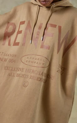 Stone Oversized Printed Sweater Dress