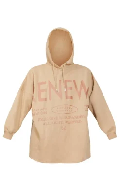 Stone Oversized Printed Sweater Dress