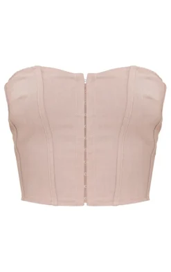 Stone Premium Woven Hook & Eye Detail Bandeau Corset
