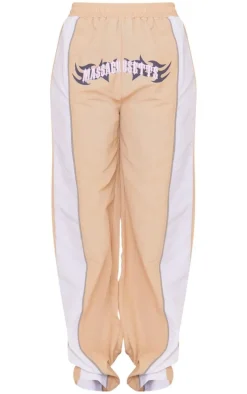 Stone Printed Front Parachute Track Pants