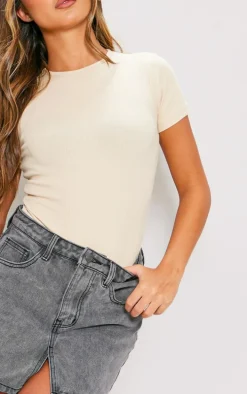 Stone Rib Short Sleeve Bodysuit