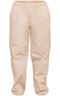 Stone Ripstop Seam Detail Wide Leg Pants