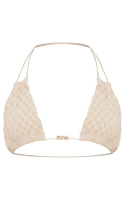 Stone Sea Shell Look Trim Knitted Bralet