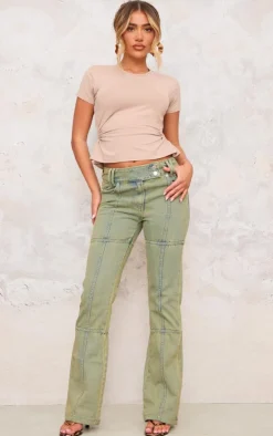 Stone Slinky Backless T Shirt