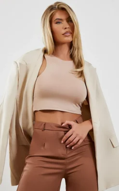 Stone Slinky Racer Crop Top