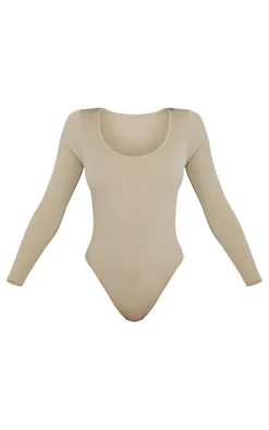 Stone Snatched Rib Scoop Neck Bodysuit