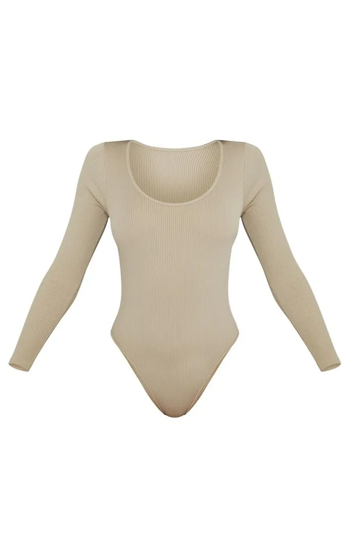 Stone Snatched Rib Scoop Neck Bodysuit