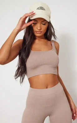 Stone Snatched Rib Sleeveless Crop Top