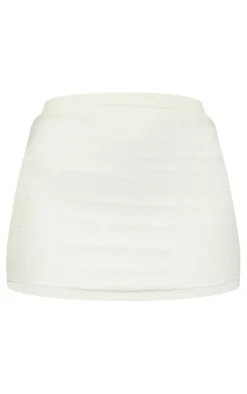 Stone Soft Knit Patterned Mini Skirt
