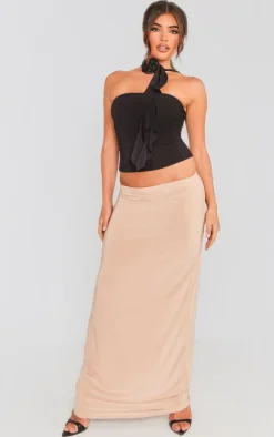 Stone Soft Touch Low Rise Drapy Maxi Skirt
