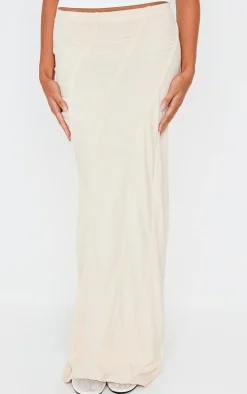 Stone Soft Touch Seam Detail Maxi Skirt