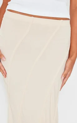 Stone Soft Touch Seam Detail Maxi Skirt