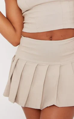 Stone Stretch Woven Skater Skirt