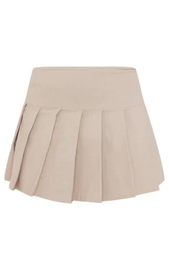 Stone Stretch Woven Skater Skirt