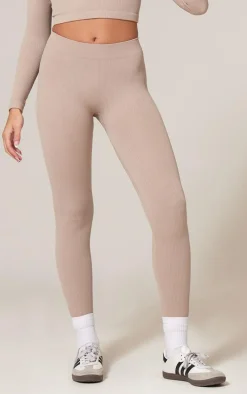 Stone Structured Snatched Rib Leggings