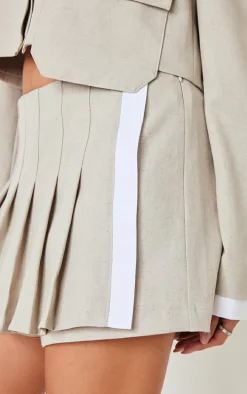 Stone Tailored Pleated Mini Skort