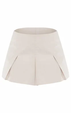 Stone Tailored Woven Box Pleat Skater Skort