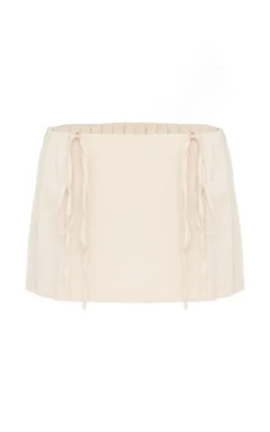 Stone Tailored Woven Pleated Mini Skirt