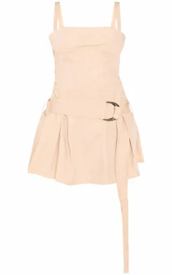 Stone Tailored Woven Underwired Belted Shift Dress