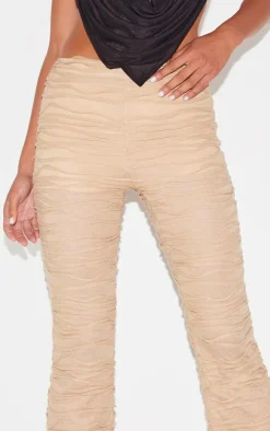 Stone Textured Jersey Straight Leg Pants