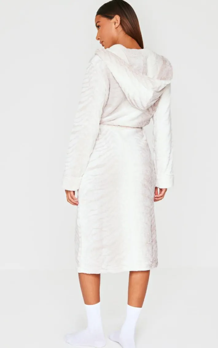 Stone Tiger Textured Fleece Bath Robe