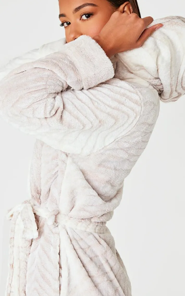 Stone Tiger Textured Fleece Bath Robe