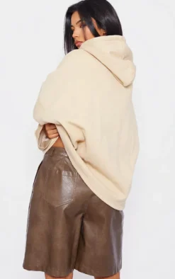 Stone Washed Oversized Wide Hem Hoodie