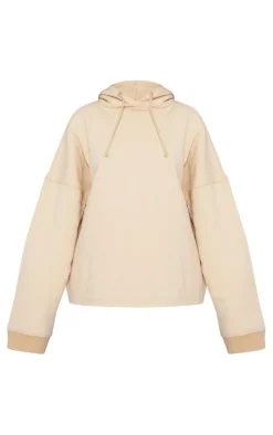 Stone Washed Oversized Wide Hem Hoodie