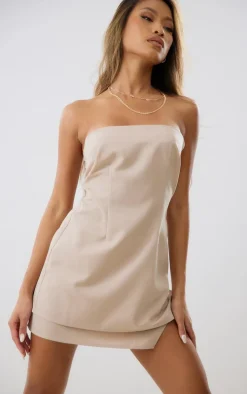 Stone Woven High Waist A Line Mini Skirt