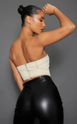 Stone Woven Pant Detailed Corset