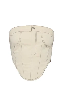 Stone Woven Pant Detailed Corset