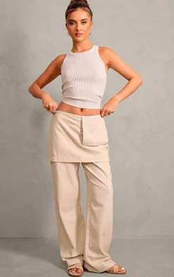 Stone Woven Skirt Pants