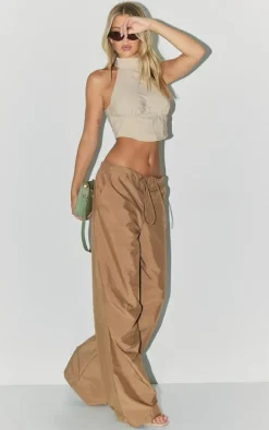 Stone Woven Under Wire Boned High Neck Sleeveless Corset