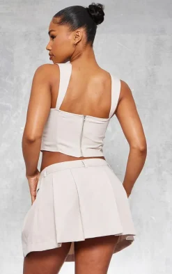 Stone Woven Underbust Seam Top