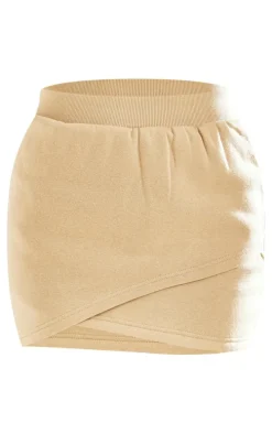 Stone Wrap Sweat Mini Skirt