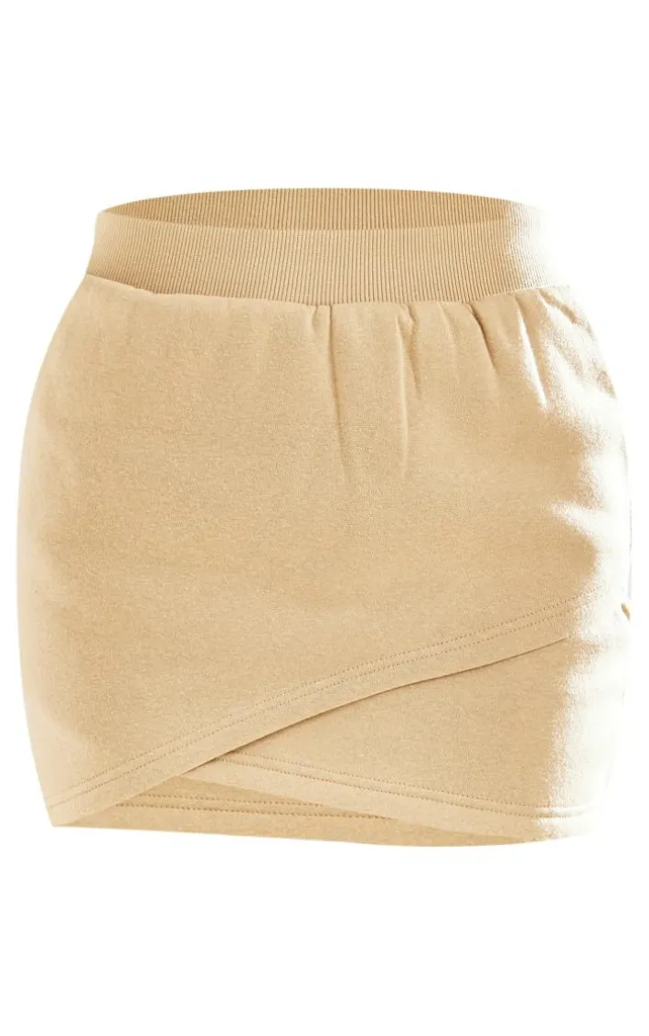 Stone Wrap Sweat Mini Skirt