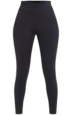 Tall Black Luxe High Waisted Gym Ruched Bum Leggings