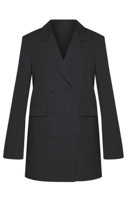 Tall Black Oversized Blazer Dress