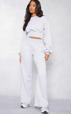 Tall Ash Grey Cropped Sweatshirt