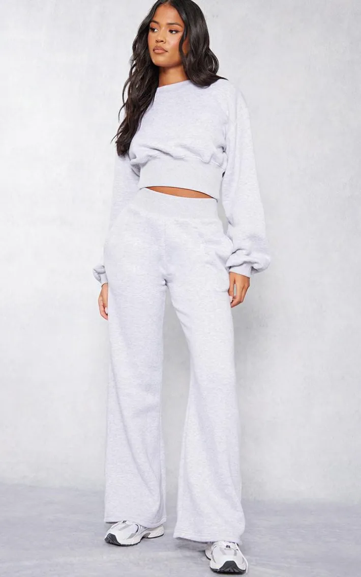 Tall Ash Grey Cropped Sweatshirt