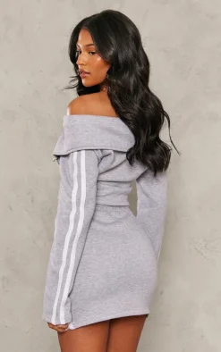 Tall Ash Grey Fold Over Detail Sweatshirt