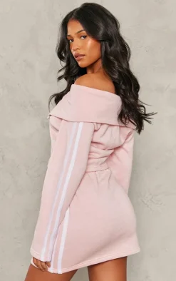 Tall Baby Pink Fold Over Detail Sweatshirt