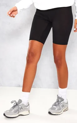 Tall Black Basic Jersey Bike Shorts