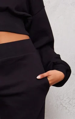 Tall Black High Waisted Wide Leg Sweatpants