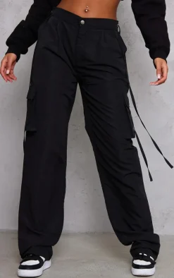 Tall Black Lightweight Shell Low Rise Cargo's