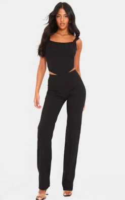 Tall Black Stretch Woven Pants