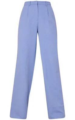 Tall Blue High Waisted Suit Pants